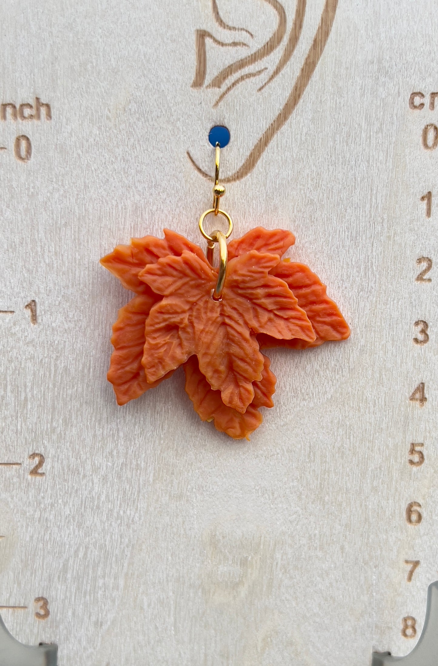 Double Maple Leaves Dangle Earrings