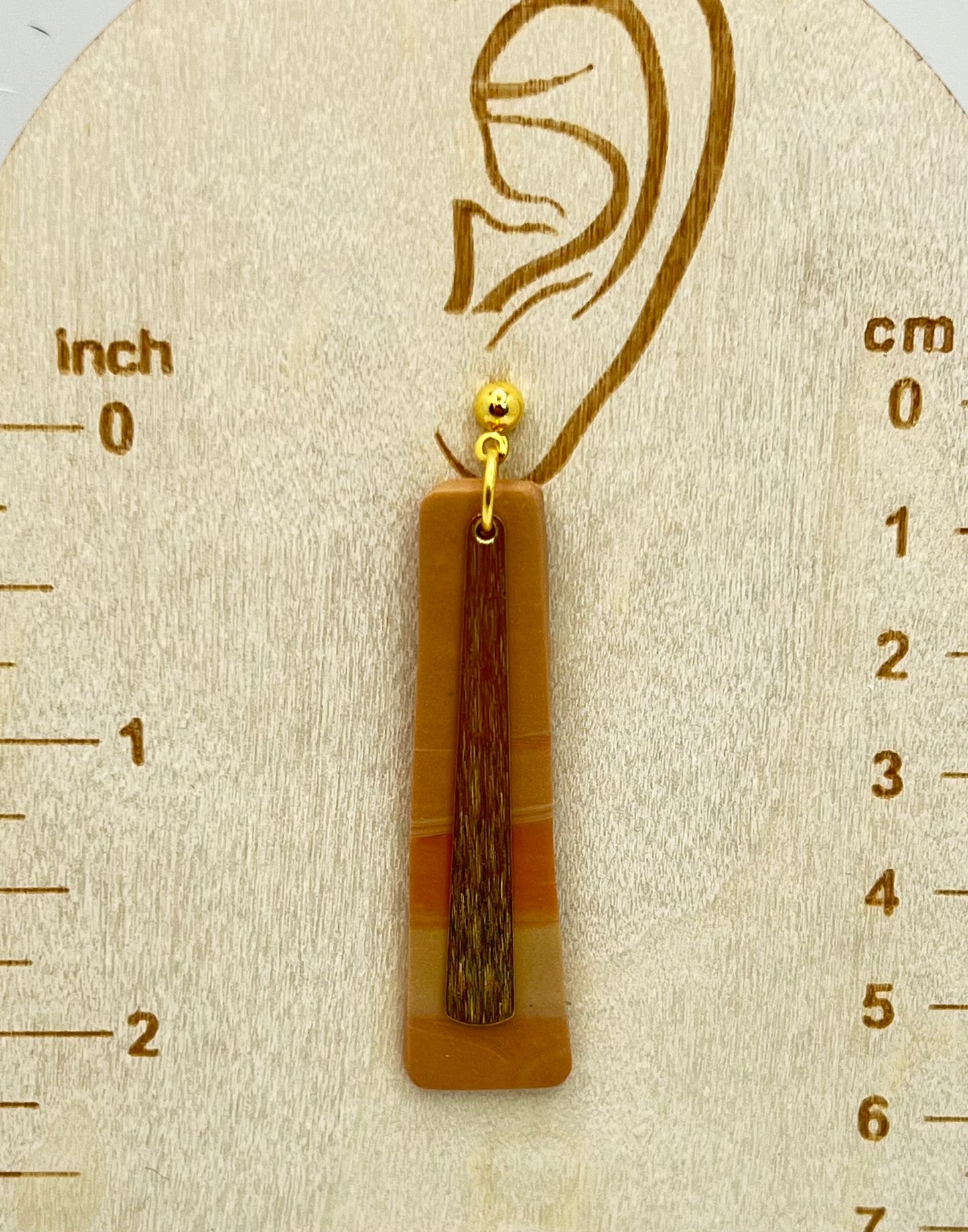 Terracotta Tones Polymer Clay, Hypoallergenic Hooks