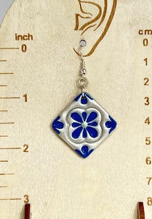 Tile dangling earrings