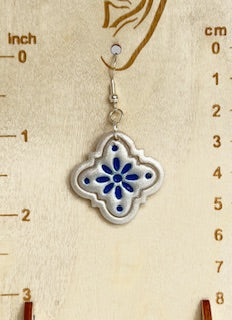 Tile dangling earrings