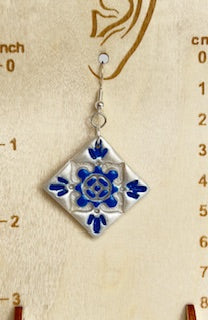 Tile dangling earrings