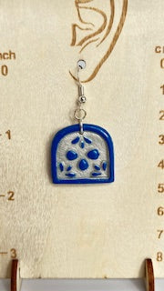 Tile dangling earrings