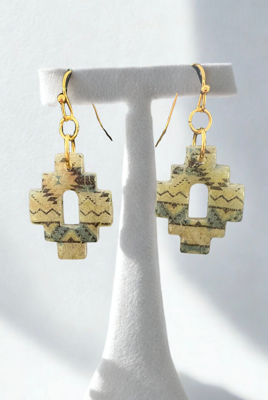 Aztec dangle earrings
