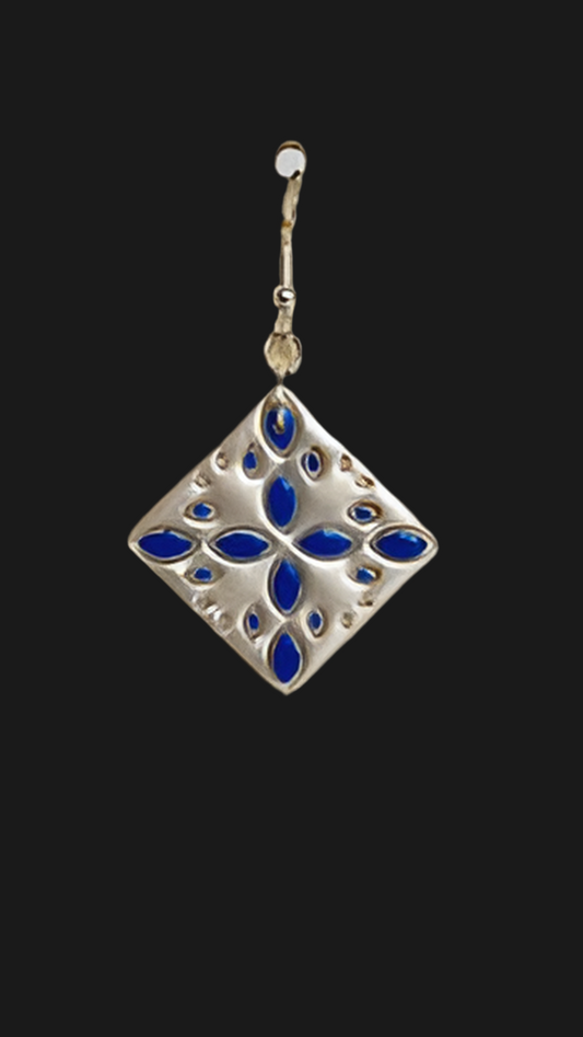 Tile dangling earrings