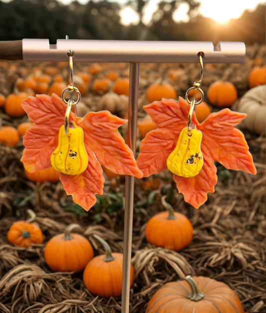 Maple Leaf dangle earrings