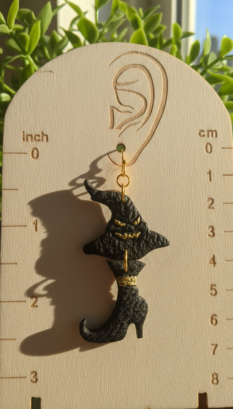 Halloween witch dangle earrings