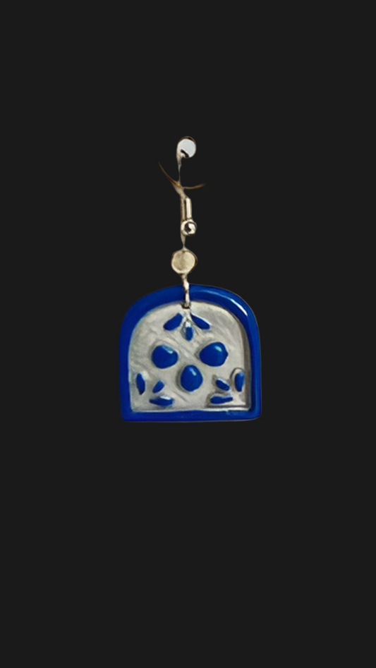 Tile dangling earrings