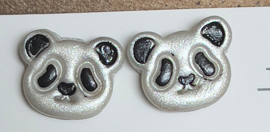 Panda bear stud earrings