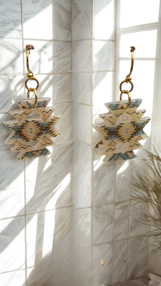 Aztec dangle earrings