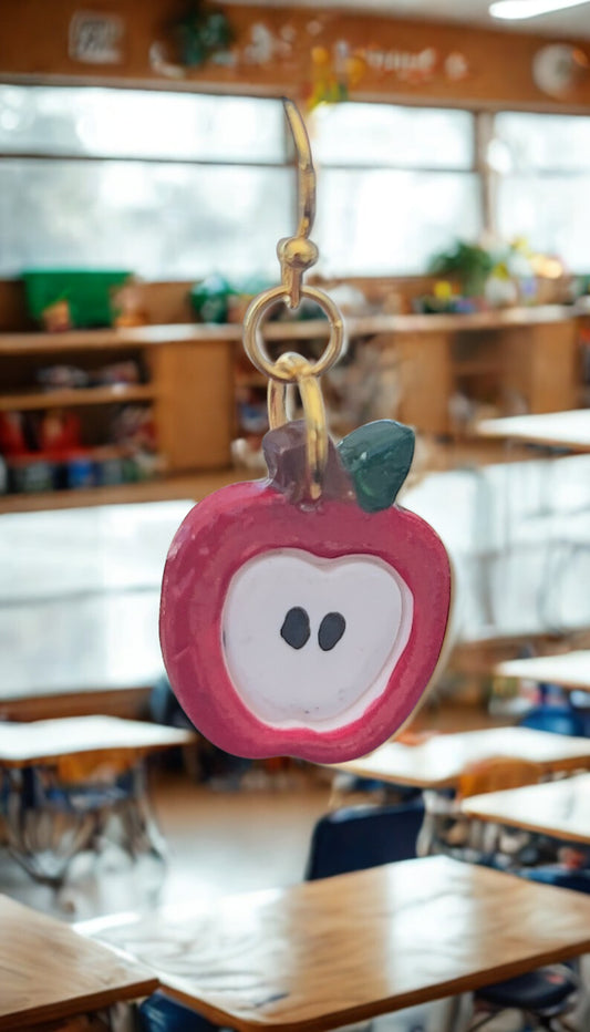 Lightweight handmade Apple earrings