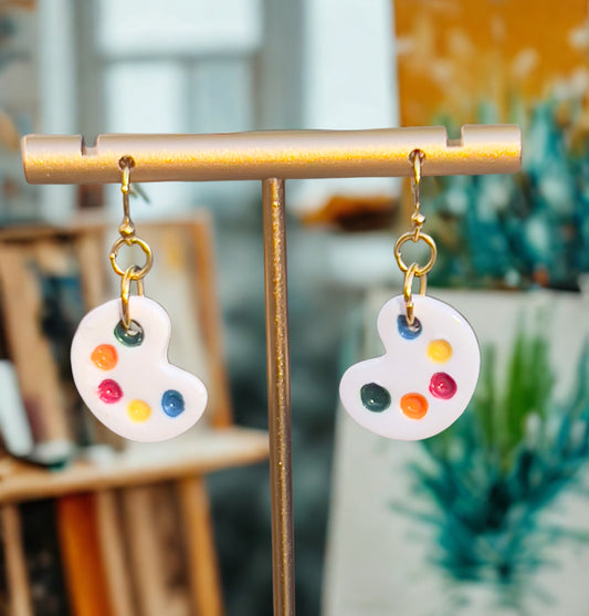 Paint Palette dangling earrings