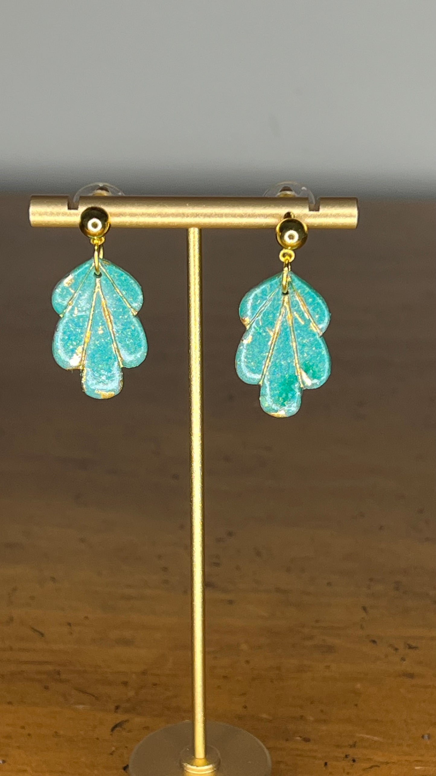 Teal/Gold Leaf