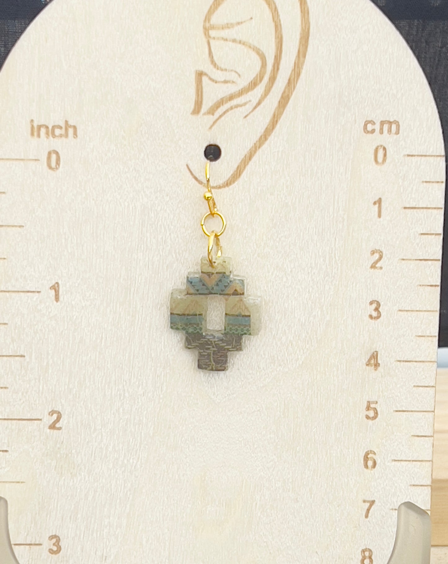 Aztec dangle earrings