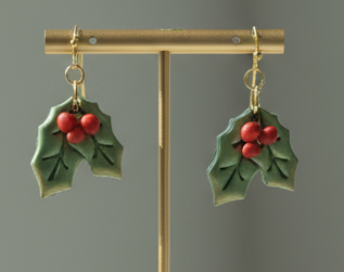 Mistletoe earrings