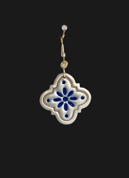 Tile dangling earrings