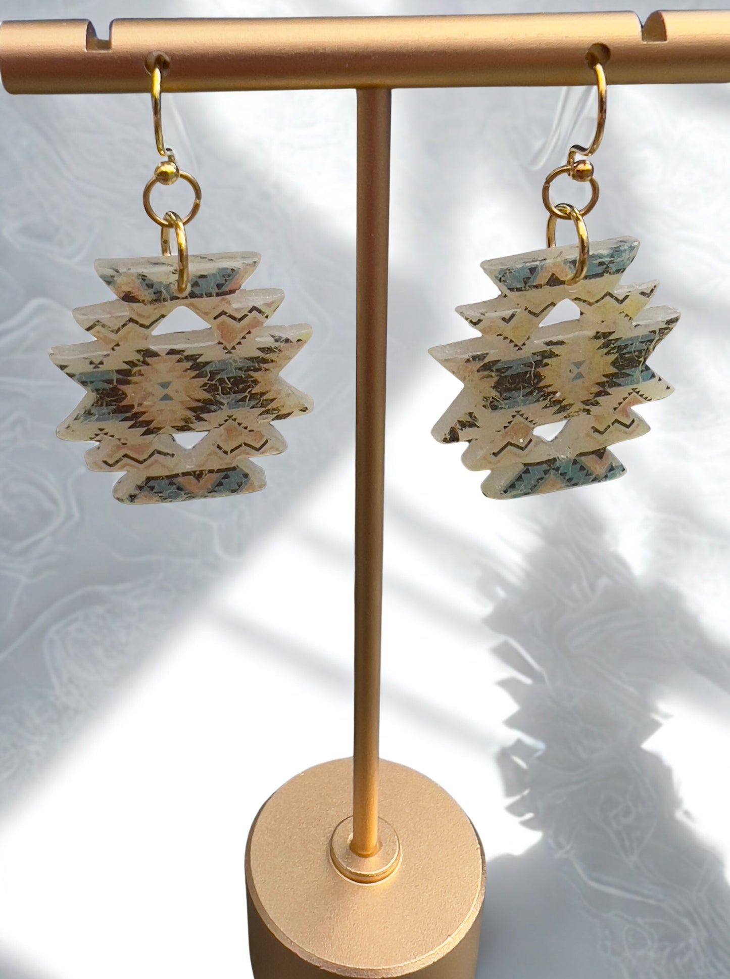 Aztec dangle earrings
