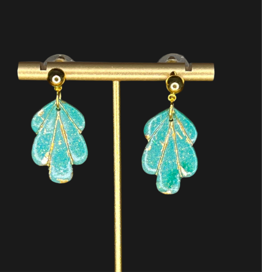 Teal/Gold Leaf