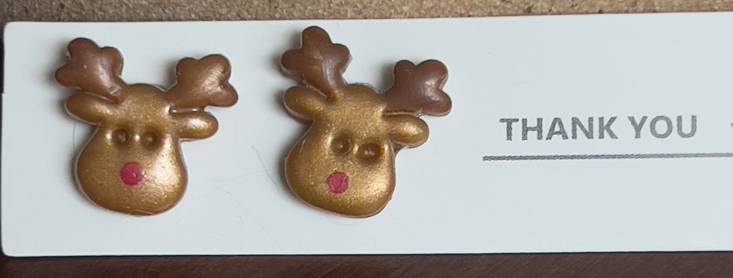 Rudolph the reindeer stud earrings