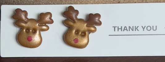 Rudolph the reindeer stud earrings