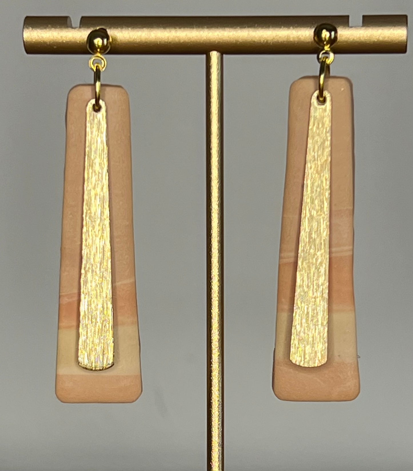 Terracotta Tones Polymer Clay, Hypoallergenic Hooks