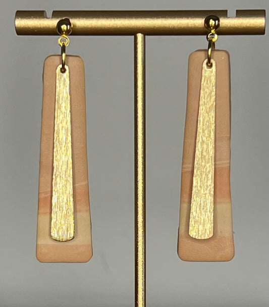 Terracotta Tones Polymer Clay, Hypoallergenic Hooks